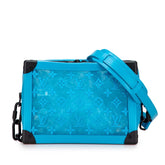 ルイ ヴィトン モノグラム シースルー ソフトトランク ショルダーバッグ M45074 ターコイズ ブルー系 レザー メッシュ レディース LOUIS VUITTON 【中古】